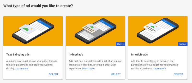 Google ad unit templates